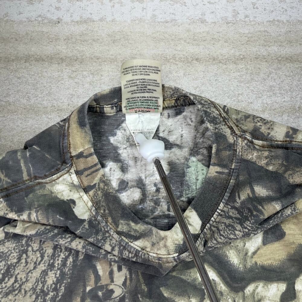 Vintage 90s Mossy Oak Shirt Mens XL Hunting Camo Cotton Short Sleeve Woodland - Picture 5 of 5